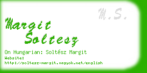 margit soltesz business card