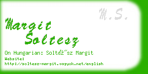 margit soltesz business card